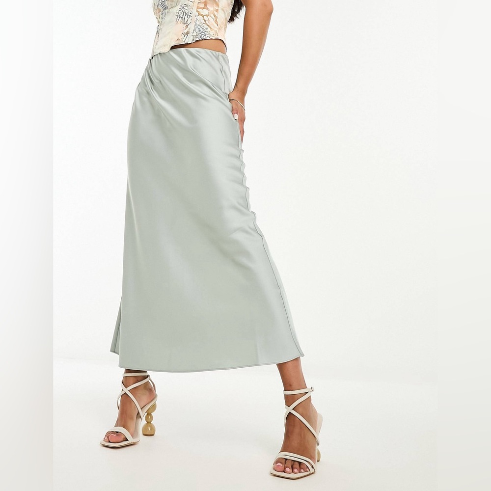 Abercrombie and fitch satin maxi skirt
